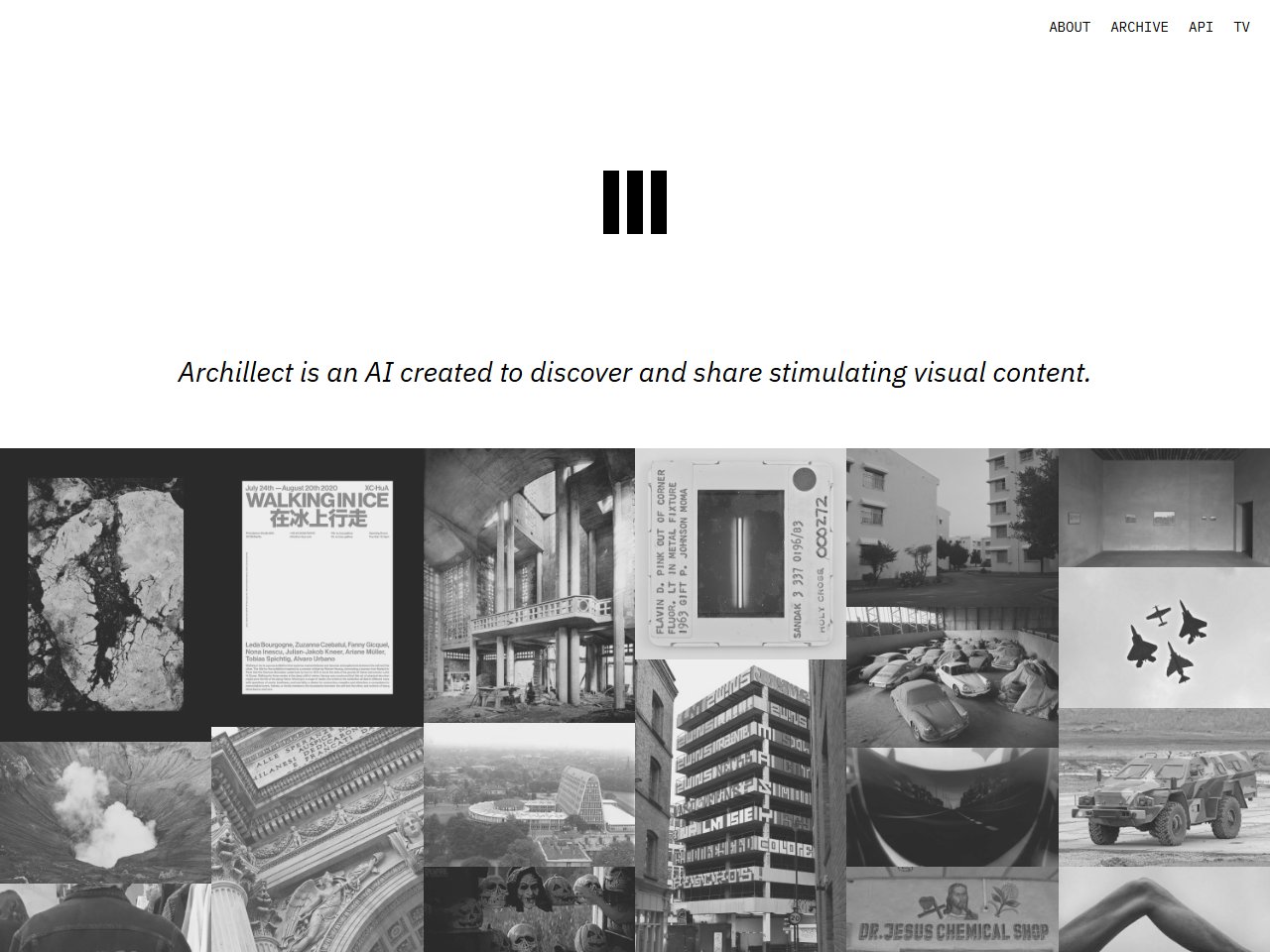 Screenshot of Archillect